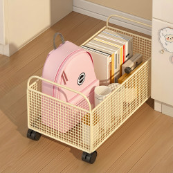 Book Storage Box with Wheels, Movable Book Box for Students, Classroom Use, Under-Desk Bag, Desktop Book Storage Box, Bookshelf