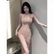 Đồng phục sườn xám gợi cảm bộ áo liền quần màu macaron của hot girl Trung Quốc mới đồ ngủ cosplay học sinh đồ ngủ khoét đáy 