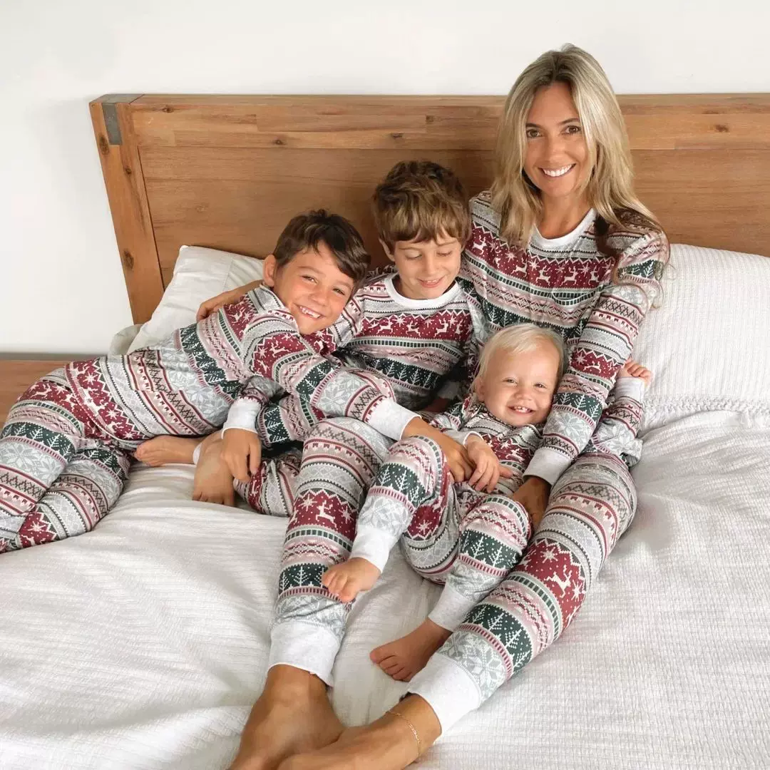 Mom dad and son best sale christmas pjs