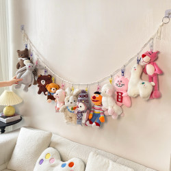 Doll Storage Wall-Mounted, No-Drill Room Decoration, Doll Photo Background Wall Hanging Organizer, Toy Storage Magic Tool