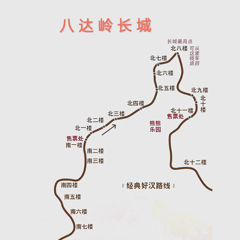 【一家一团】北京八达岭长城一日游包车含门票缆车往返上门接送