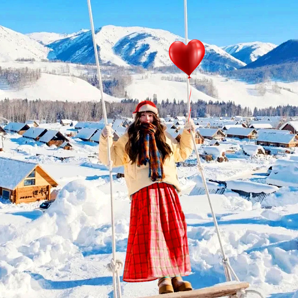 【大七座+住禾木木屋+滑雪】新疆旅游全景8天阿勒泰北疆纯玩小团