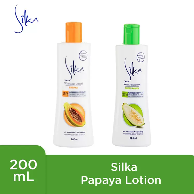 Silka Papaya Whitening Lotion with SPF 200ml/300ml-Taobao