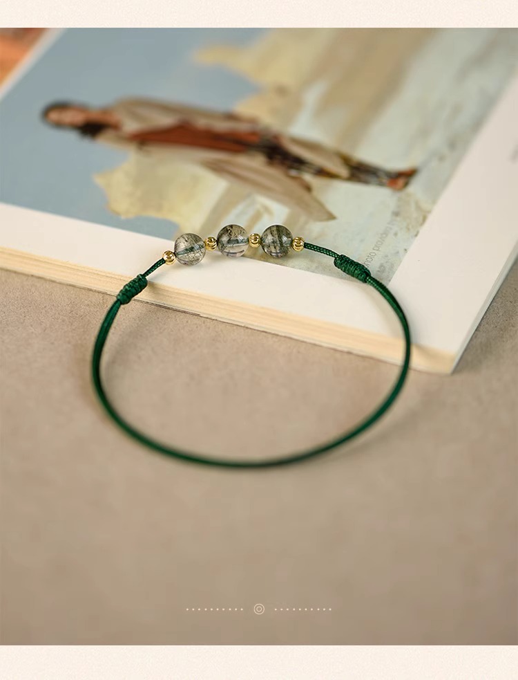 Baoxiang Holy Realm Women's Green Ghost Crystal Bracelet