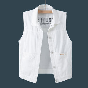 
Denim vest men and women 2024 spring and summer new style fashionable slim outside wearing versatile short top vest jacket men