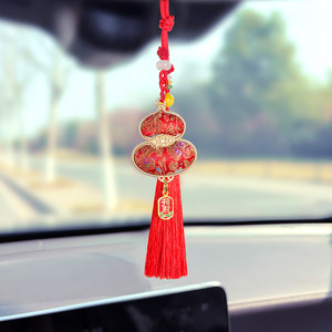 
National style imitation Song brocade Fulu gourd car pendant creative fortune car pendant car interior rearview mirror decorative pendant