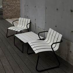 Korean Style ins Aluminum Alloy Outdoor Table and Chair Set for Leisure, Industrial Open-Air Courtyard, Villa, Milk Tea Shop, and Cafe Combination