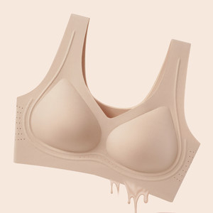 
Jiao Xuan Liquid Foundation Invisible Skin Seamless Underwear Women's Lifting Soft Support U-shaped Beauty Vest Push-Up Fixed Bra Women
