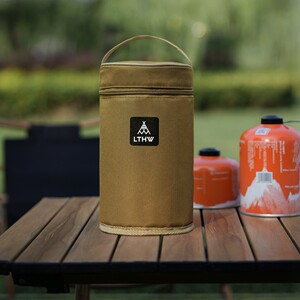 LTHW traveling outdoor high mountain flat gas tank storage Baoye portable anti -collision thick insulation card type furnace gas tank bag