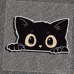 Popular Scratch-Covering Car Stickers, Peeping Black Cat Stickers, Creative Car Decals, Waterproof Stickers for Cars, Electric Vehicles, and Computers