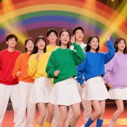 Colorful Sweatshirts, Student Performance Costumes, Group Annual Meeting Stage Outfits, Sports Meeting Chorus Dance Cheerleading Uniforms