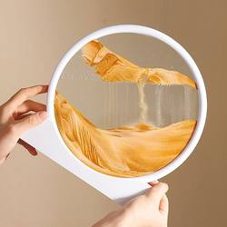 3D Stereo Quicksand Painting Ornaments Office Desktop Liquid Hourglass Decompression Living Room Home Decoration Gifts
