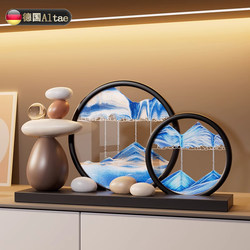 German Time-Lapse Quicksand Painting Ornaments for Living Room Tv Cabinet, Wine Cabinet, Light Luxury High-End Home Decorations, Office