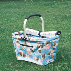 Insulated Outdoor Picnic Basket ins Fengcai Basket Portable Basket Foldable Camping Shopping Basket Picnic Supplies with Aluminum Film