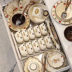 Tableware Set for Home Use 2025 New Model New Year Gift Housewarming Gift Cartoon Cute Ceramic Bowls and Plates Tableware