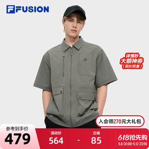 
The same style as Zhang Hao FILA FUSION men's short-sleeved shirt 2025 autumn new casual top