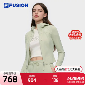
FILA FUSION Fila trendy brand hooded jacket 2025 summer new slim top
