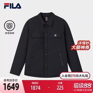 
FILA Official Men's Cotton Clothes 2026 Spring New Style Fashion Simple Comfortable Casual Lapel Jacket