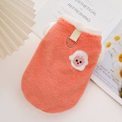 Pet clothing autumn and winter flannel embroidered lamb thickened warm dog and cat clothing supplies