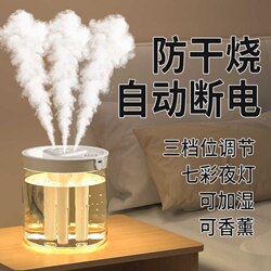 Humidifier for Home Use, Silent, Large Mist Output, Bedroom Air Conditioner Humidifier, Purifier, Portable Aromatherapy Machine, Small Dormitory