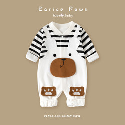 1 Set of 0-36 Month Baby Clothes for Autumn, Newborn Baby Jumpsuit, Pure Cotton, Unisex Outerwear for Spring and Autumn