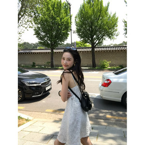 isaro uu Heavy Industry Embroidery Custom Line~Adjustable Shoulder Strap A-line Dress/Sling