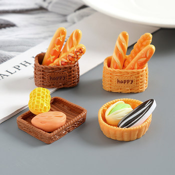 Three-dimensional bamboo basket simulation food play cream glue DIY