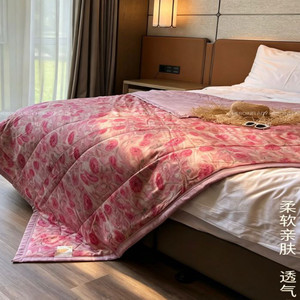 
[26 Breathing Summer Quilts] HL cotton silk plus cotton, soft and waxy cloud summer quilt, light and close-fitting, breathable and multi-color