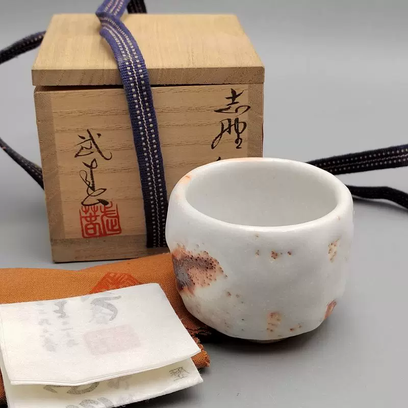 中古回流茶道具日本木胎蓮葉桶形桃石作陽刻茶合茶量茶则-Taobao Malaysia