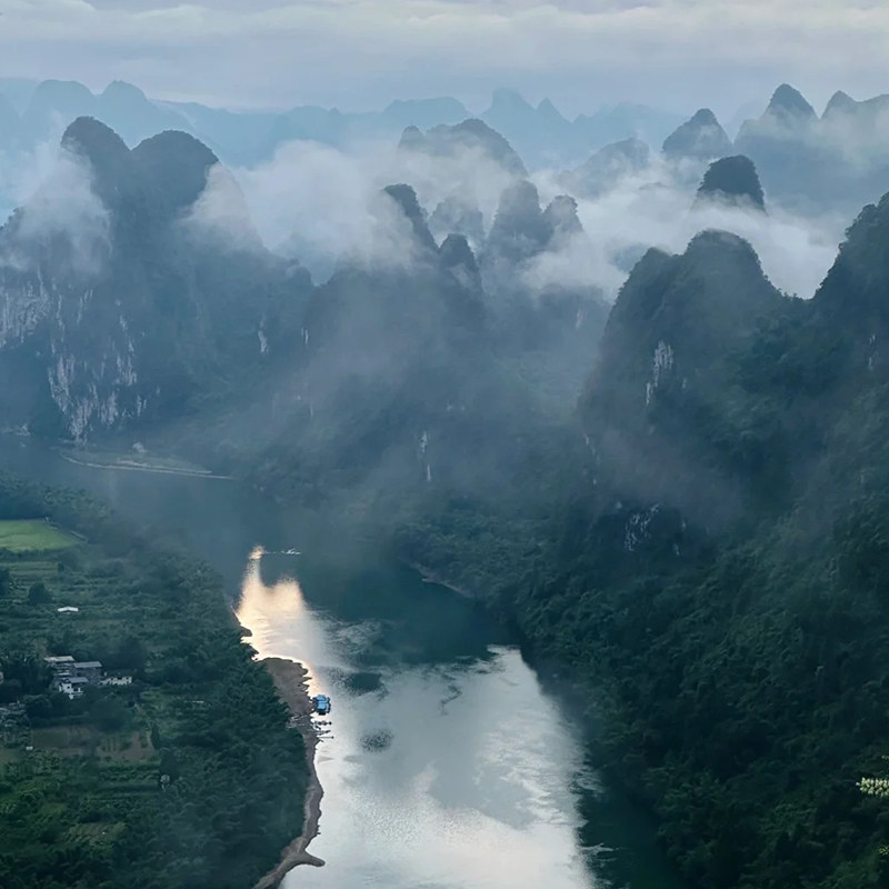 【私家团】桂林阳朔旅游5天4晚漓江遇龙河竹筏漂流龙脊梯田五日游