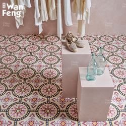 French Retro Small Tiles Pink Matte Non-Slip Floor Tiles Kitchen Balcony Bathroom Entrance B&B Niche Tiles