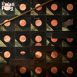 New Chinoiserie Small Flower Tiles Black and Red Stone Texture Wall Tiles Kitchen Entrance Restaurant Hotel Background Wall Niche Floor Tiles