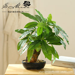 Fake flower fortune tree green bonsai artificial plant factory direct supply artificial flower creative home decoration Artificial potted plant
