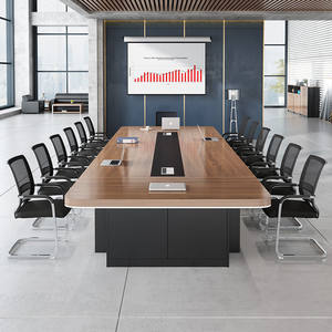 New office furniture new long square desk conference table long table simple modern conference negotiating table and chair combination
