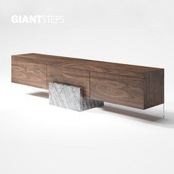 Walnut Tv Cabinet Living Room Simple Modern French Retro Mid-Century Style Marble Designer Creative Furniture