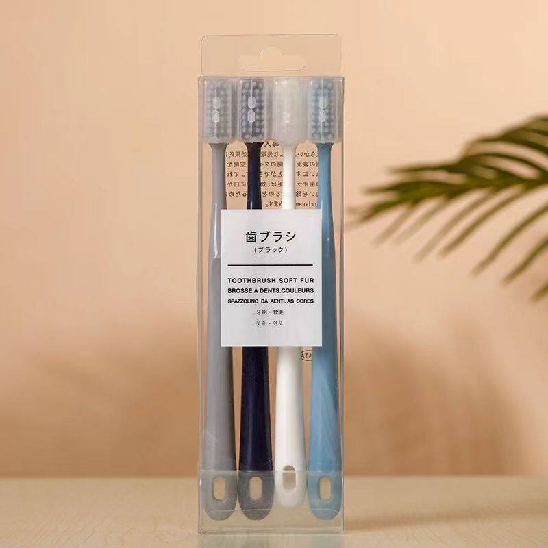 커플을 위한 큰 걸이 구멍이 있는 마카롱 4팩으로 잇몸을 깨끗하게 관리할 수 있는 대나무 숯 부드러운 모 일본식 성인 치간 설명서-
