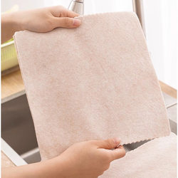 Thickened Loofah Cleaning Cloth for Kitchen Use, Non-Stick Oil, Dishwashing, Lint-Free, Household Absorbent Fiber, Glass Oil Remover