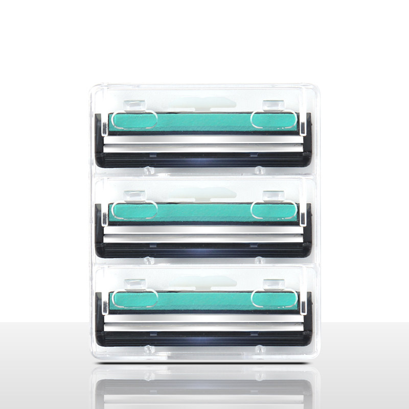 수동 면도기 면도기 더블 레이어 구식 면도 지리 면도기 2 레이어 헤드 남녀 공용 칼 홀더 -