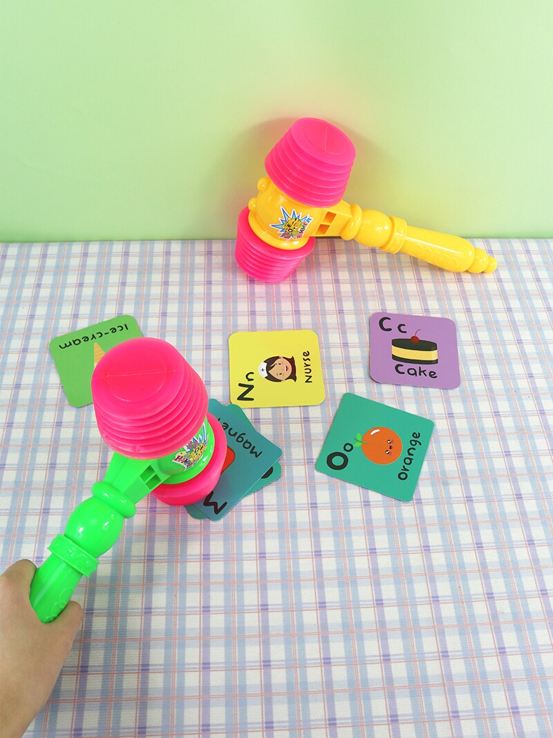 Marteau Qui Grince Pour Enfants Dès 3 Ans - Jouet Sonore Avec Sifflet Intégré, Couleur Bleu - Idéal Pour Apprentissage Et Sensoriel