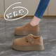 Large size 41 retro Birkenstock shoes for women 2025 new spring and autumn thick sole non-slip one-foot lazier shoes with skirt single shoes
