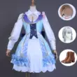 Genshin Tác Động cos quần áo Kamisato Ayaka lạ mắt thư kimono cosplay Bộ tóc giả trò chơi anime phù hợp với nữ làm sẵn 