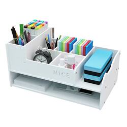 Classroom Podium Storage Box, School Office Desktop Organizer, Workstation Desk Storage Rack, Student Stationery and File Organizer