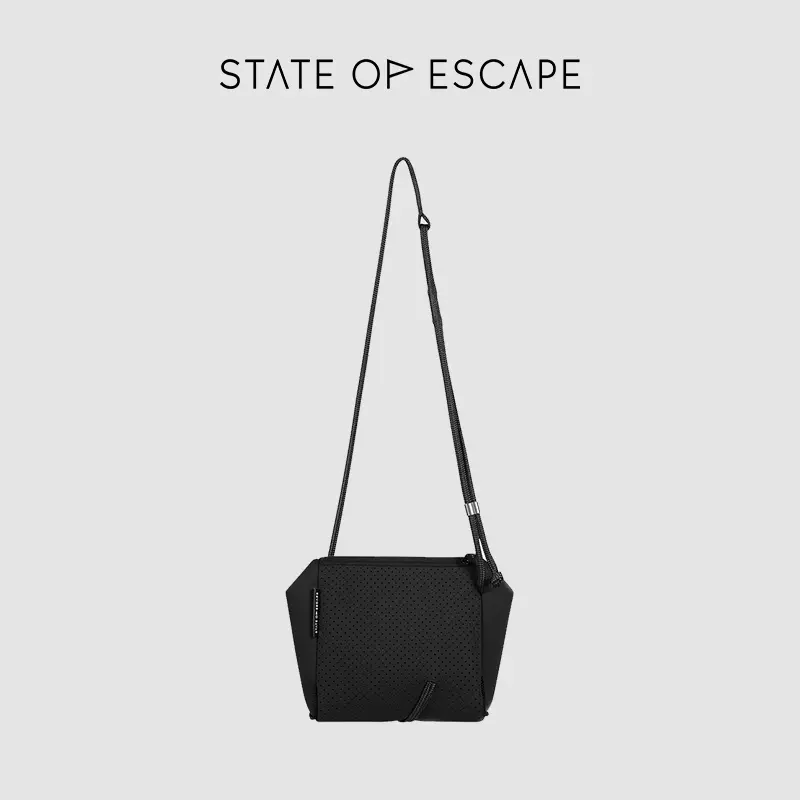 新品】State of Escape网眼单肩包女士Festival小号斜挎包黑色-Taobao