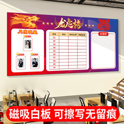 Magnetic Bulletin Board Performance Display Board Dragon and Tiger Pk Ranking Company Office Employee Honor Magnetic Sticker Whiteboard