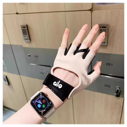 Alo Cnc Fitness Gloves, Non-Slip, Thin, Wear-Resistant, Breathable, for Training, Yoga Equipment, Cycling, Single Sport, Half-Finger