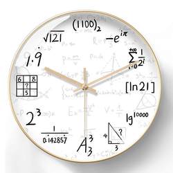 Creative Math Wall Clock Quartz Clock Science Master Digital Simple Formula Clock Training Classroom Silent Clock