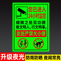 No Urinating or Defecating Allowed Here Sign, Warning Sign with Luminous Paper, Do Not Pee Here Warning Sign, 24-Hour Surveillance Area No Urinating Sign
