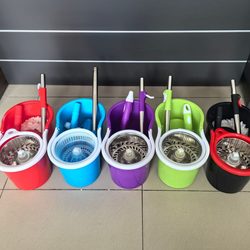 Baizhou 8-Shaped Bucket Rotating Mop, Hands-Free Flat Mop, Dual-Drive Mop, Internet-Famous Mop