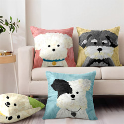 Cute Dog Cartoon Pillow Dormitory Bedroom Super Soft Cushion Pillow Gift Car Living Room Sofa Bedside Pillow