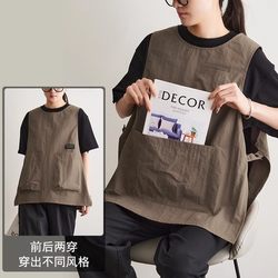 Water-repellent two-piece coverall for catering, supermarket and nail art painting
